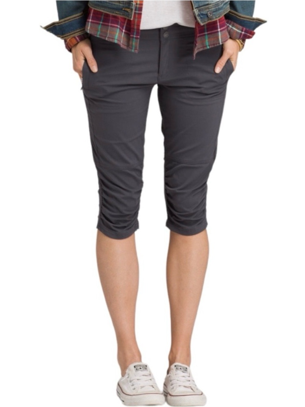 prAna Revenna Knicker Capri Pants Hiking Outdoor Gray Size 6